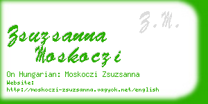 zsuzsanna moskoczi business card